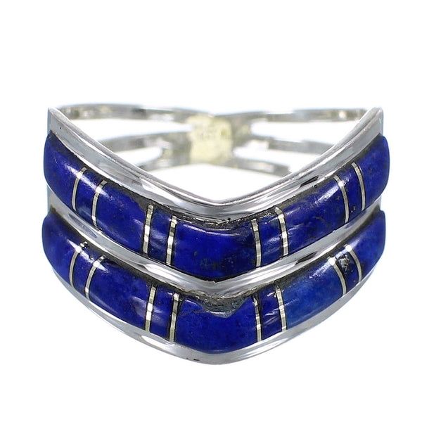 Genuine Sterling Silver Lapis Jewelry Ring Size 4-3/4 FX93476